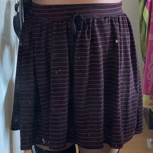 stripped black & red skirt